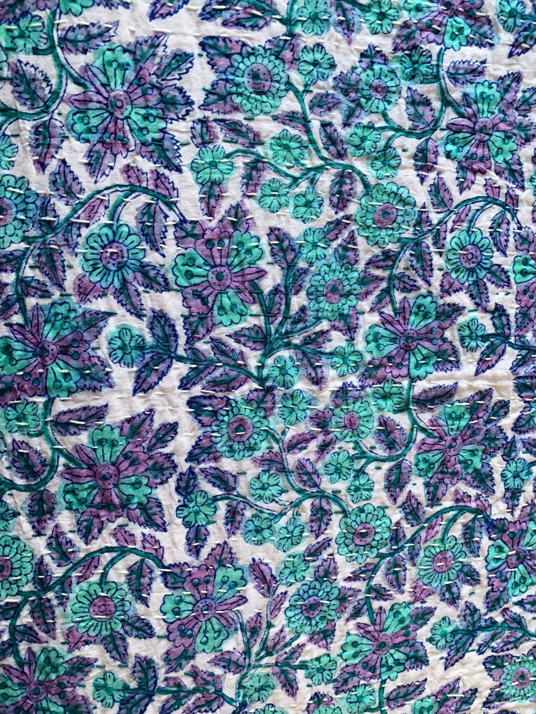 INDIAN KANTHA QUILT Etsy