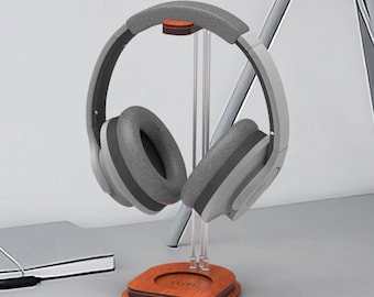 Support pour casque en noyer, support pour casque, support pour casque, cadeau musique, cadeau tech
