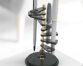 Black Pen Stand, Fountain Pen Display, Spiral Pen Stand