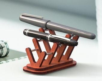 Walnut Pen Stand, Fountain Pen Display, Stylish Wood Stand