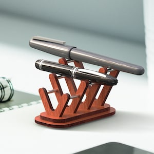 Walnut Pen Stand, Fountain Pen Display, Stylish Wood Stand