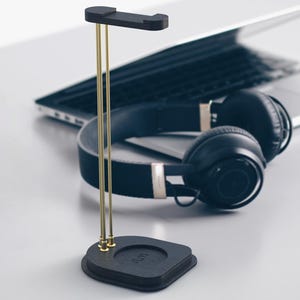 Black Headphone Stand, Headphone Hanger, Headphone Holder, Music Gift, Tech Gift
