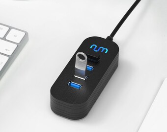 Black USB Hub, Wooden USB Hub, USB Station