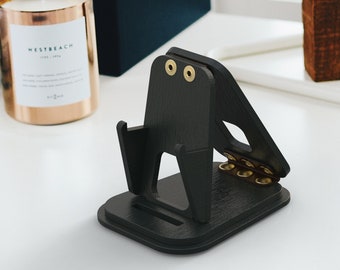 Black Phone Stand, Charging Station Phone Holder