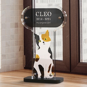Custom Cat Memorial, Pet Headstone, Personalized Cat Gravestone