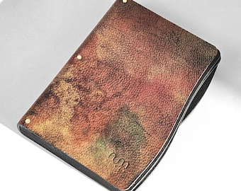 Leather & Wood Cigarette Case, Personalized Cigarette Case, Card Holder, Business Card Case, ID Holder