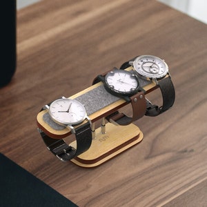 Oak Four Watch Holder, Watch Stand