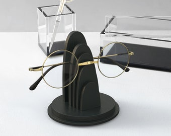 Black Single Glasses Holder, Eye Glasses Stand, Sunglasses Stand, Desk Organizer, Office Accessory