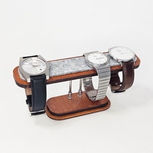 Walnut Four Watch Holder, Watch Stand