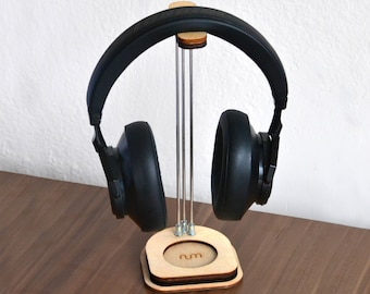 Support pour casque en chêne, support pour casque, support pour casque, cadeau musique, cadeau tech