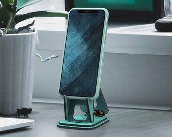 Mint Phone Stand, Charging Station Phone Holder