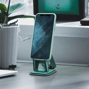 Mint Phone Stand, Charging Station Phone Holder