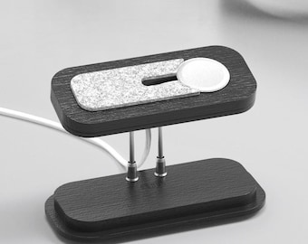 Black Analog & Apple Watch Stand, Smart Watch Stand, Watch Holder for 2