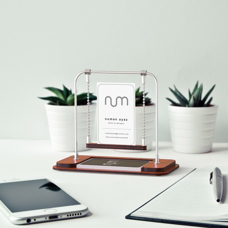 White Business Card Stand Vertical Business Card Holder for Etsy Canada