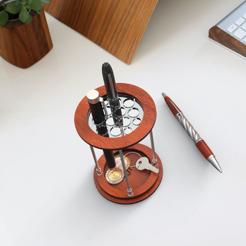 Oak Pen Holder Wood Pen Cup Pencil Holder Pen Holder for Etsy