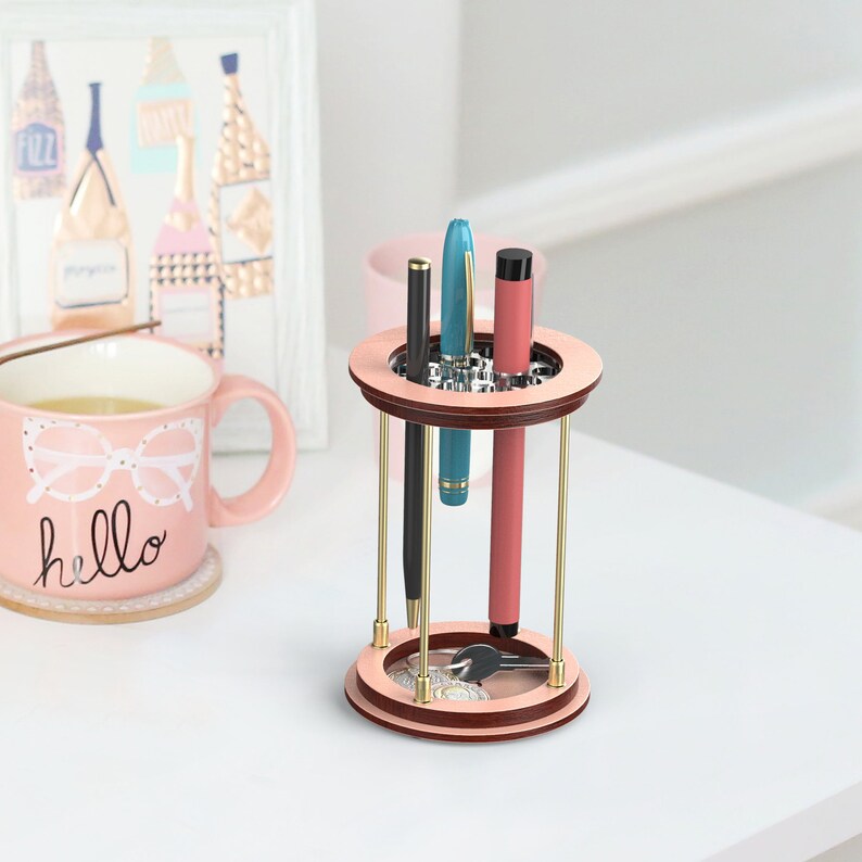 Oak Pen Holder Wood Pen Cup Pencil Holder Pen Holder for Etsy