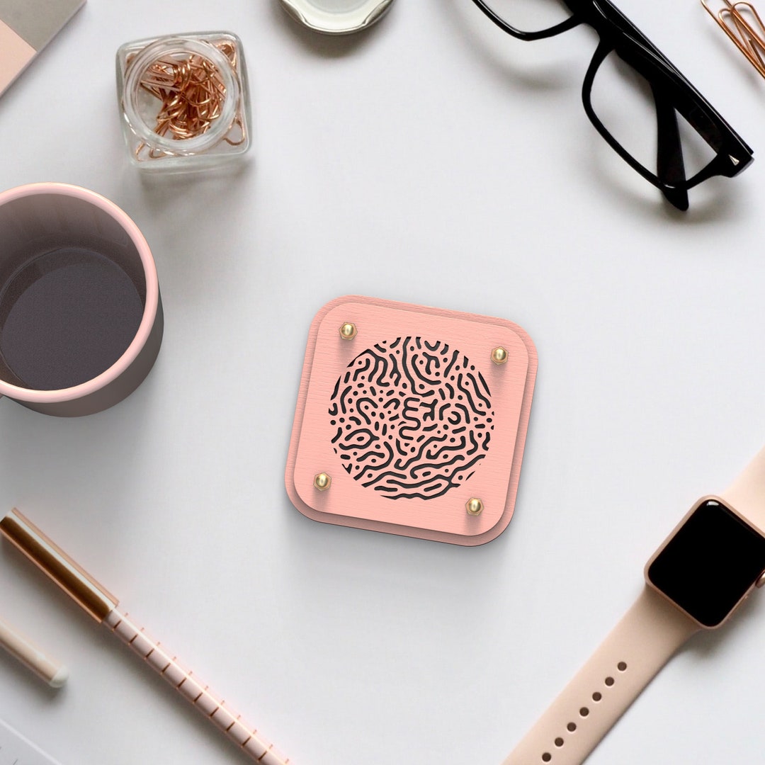 Pink Button Coaster Pink Coasters Set, Wood Coaster, Drink Coaster, Desk Accessory - Etsy
