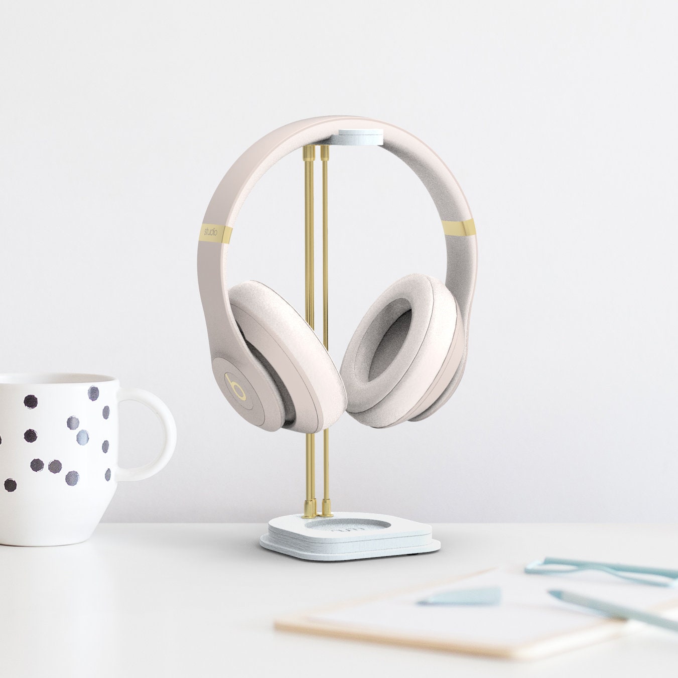 White Headphone Stand Headphone Hanger Headphone Holder Etsy