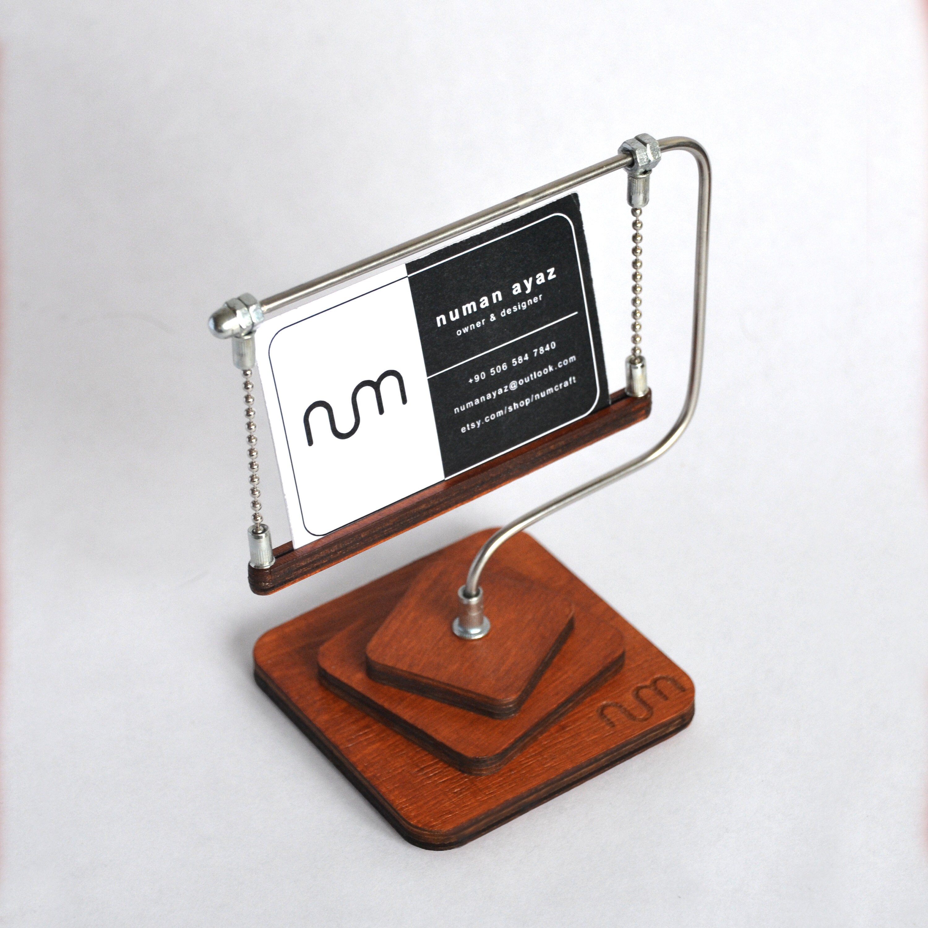 Business Card Stand Business Card Holder for Desk Business Etsy