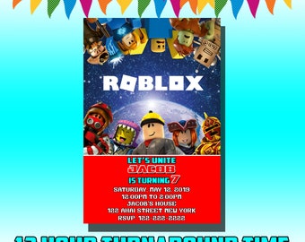Roblox Card Etsy - roblox invitation card