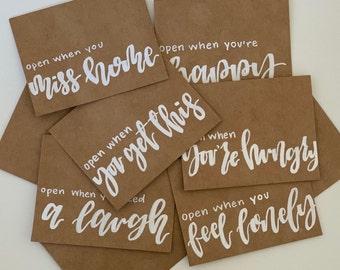 Custom Open When Envelopes, Deployment Gift, Personalized, Long Distance Relationship, Girlfriend Boyfriend Gift, College, Deployment Gift