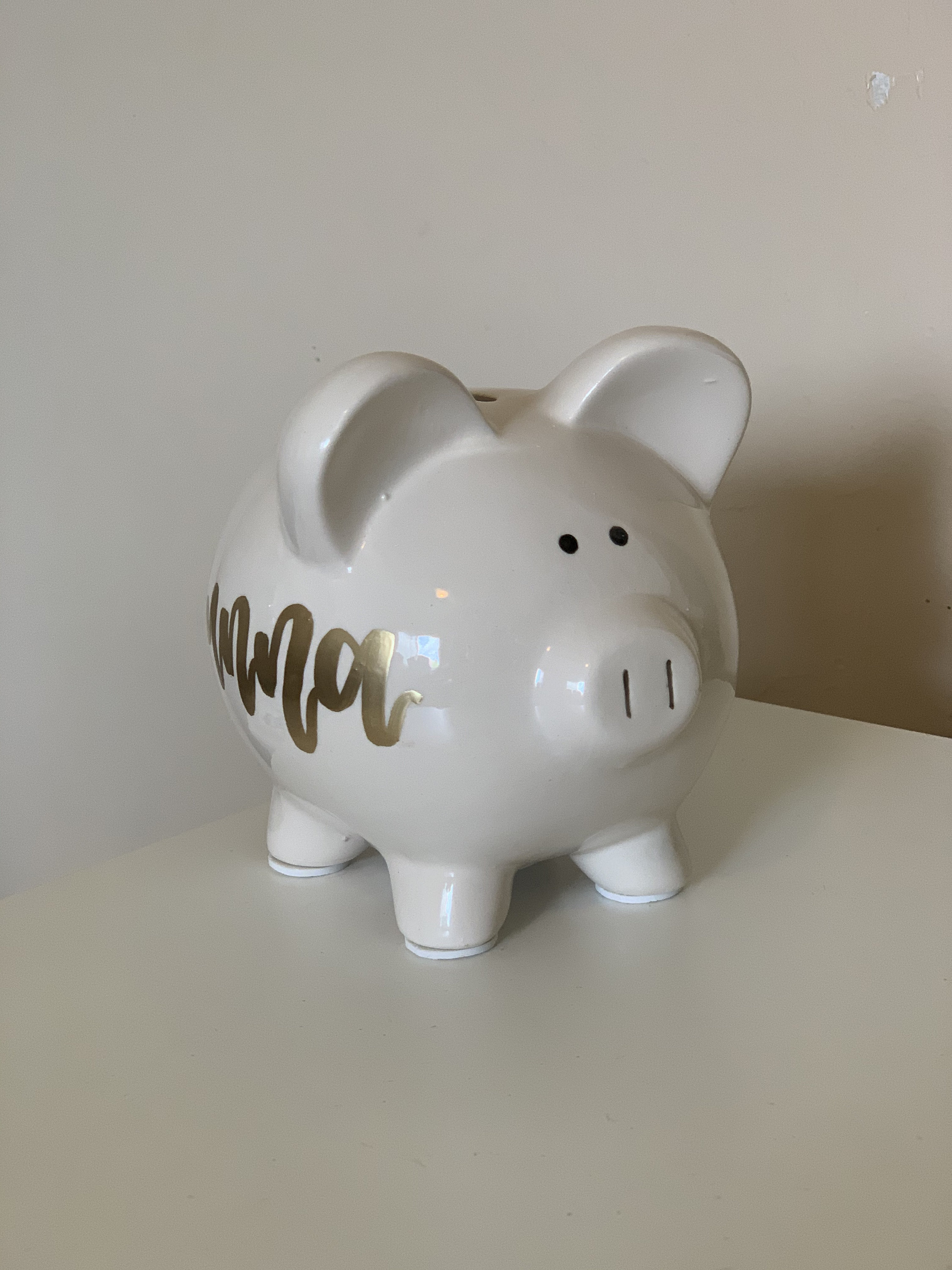 Custom Piggy Bank Baby Shower Gift Personalized Piggy Bank Etsy