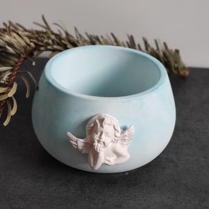 Tealight holder candle holder angel decoration casting compound
