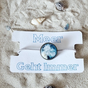 Resin hair tie with real shell – handmade – marine look