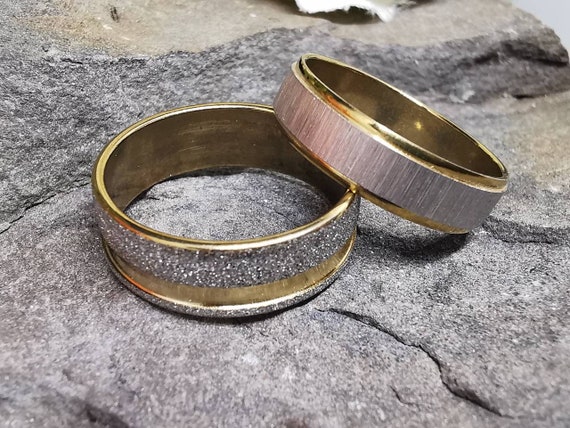 Stainless Steel Rings Various Styles, Sparkly, Etched, Diamond Cut, UK Sizes T1/2, Z
