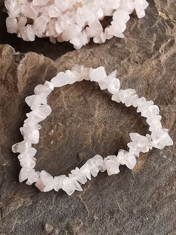 Rose Quartz Semi-Precious Gemstone Bracelet (Crystal / Healing)