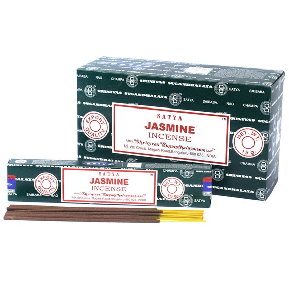 Jasmine Incense Sticks, 15g net weight, 12 sticks per box, 30 minutes burn time. World's best selling incense!