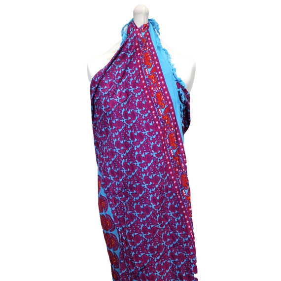 Bali Mandala Rayon Sarong: Fair Trade Beach Wrap (140x100 cm)