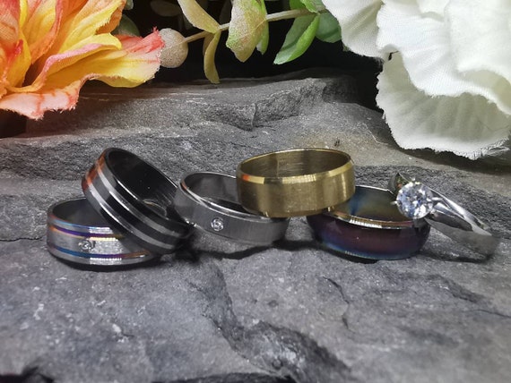 Stainless Steel Rings Various Styles, UK Sizes P, T