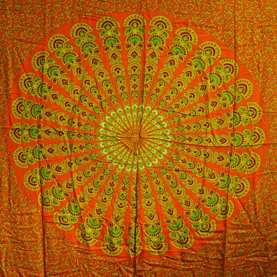 Lime Orange Mandala Sarong 140x100 (cm) 100% Rayon