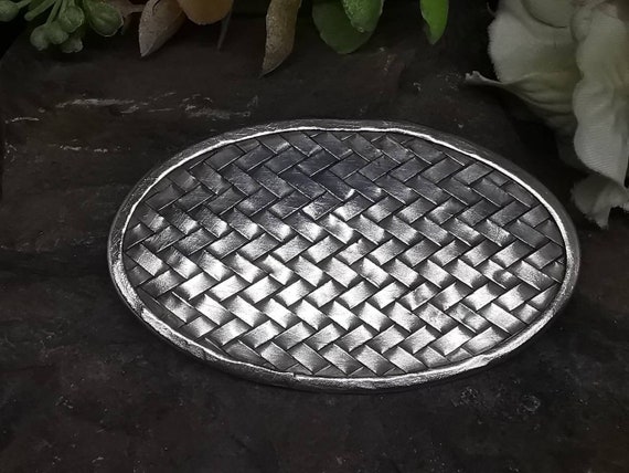 Stunning Oval Woven Silver (925 Sterling Silver) Pendant