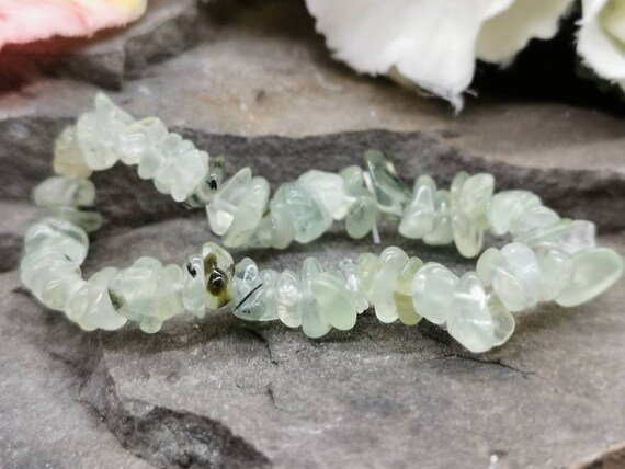 Prehnite Semi-Precious Gemstone Bracelet (Crystal / Healing)