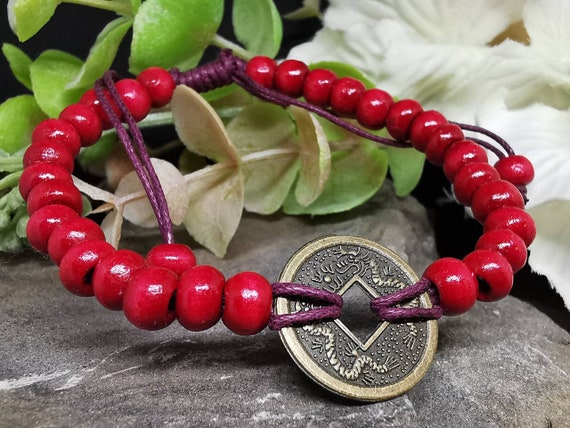 Chinese Fengshui Red Bracelet, Coin Bracelet Chinese Red