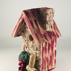 Small Winery Stone-Front Birdhouse