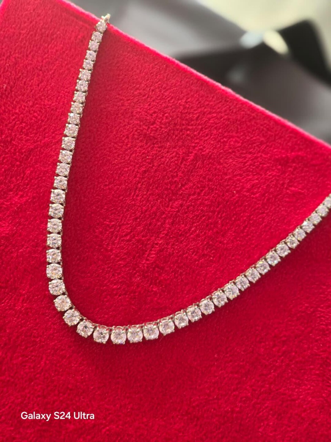 Single Line Diamond Necklace for Gift - Etsy