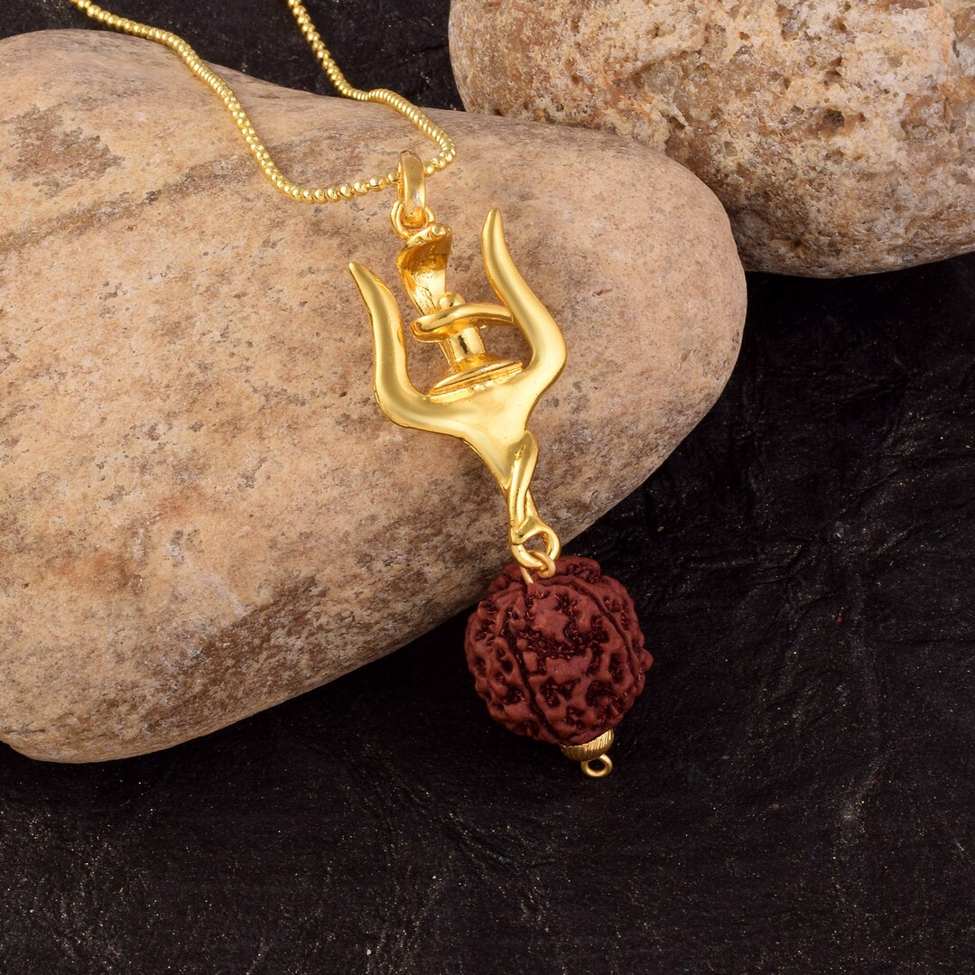 Gold shivling shop pendant