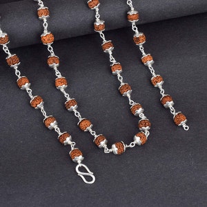 925 Silver five Mukhi Ridraksha Mala