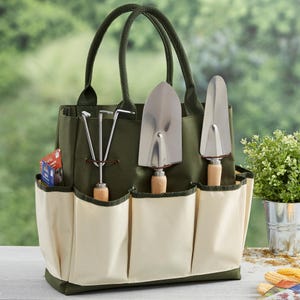 Write Your Own Engraved Garden Tools & Tote Bag - Personalized Gardening Gift Set with Tools - Custom Gift for Green Thumb Gardener