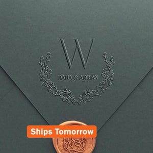Wedding Envelope Embosser | Custom Last Name Embosser | Personalized Initial Monogram Embosser | Couples Names Logo | Embossing Stamp