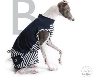 BonGoof NautiCool: Romper for Italian Greyhound - Cooling / Sun Protection / Fast Dry