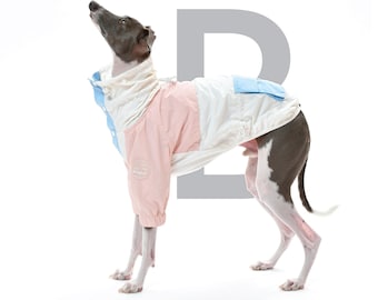 BonGoof Funorak: Windbreaker Colorblock Jacket for Italian Greyhound - Lightweight / Relaxed Fit