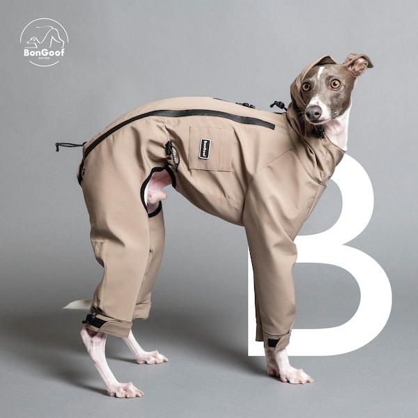 BonGoof SpaceX Suit - Twig Color : Italian Greyhound, Iggy Clothing - Dog Outerwear, Jumpsuit, Coverall, Breathable mesh lining