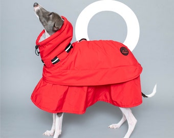 BonGoof WOOFtheRAIN: Waterproof Raincoat for Italian Greyhound - Fully lined with Supersoft Faux fur