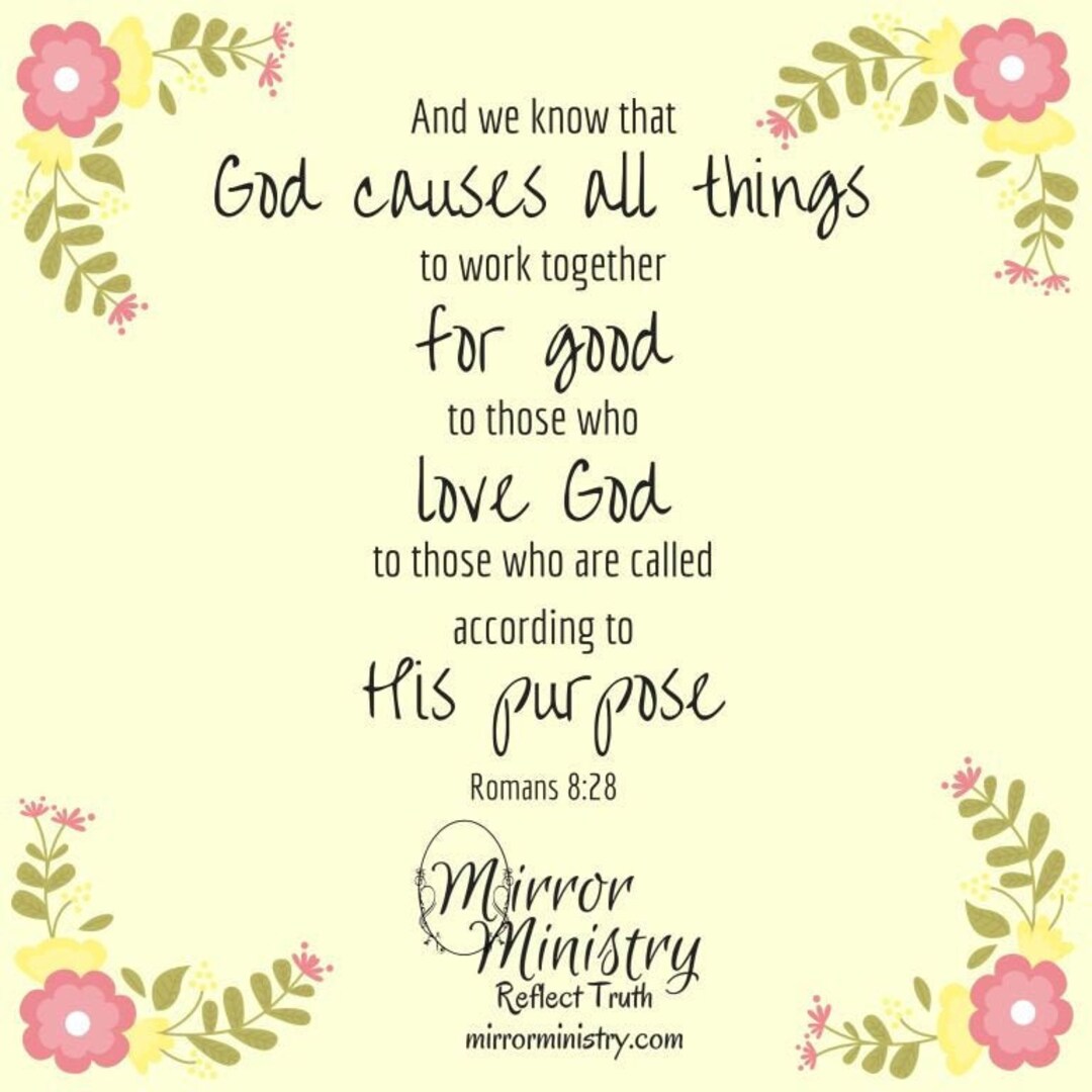 Inspirational Bible Verse for Mirrors or Windows, Romans 828 Etsy UK