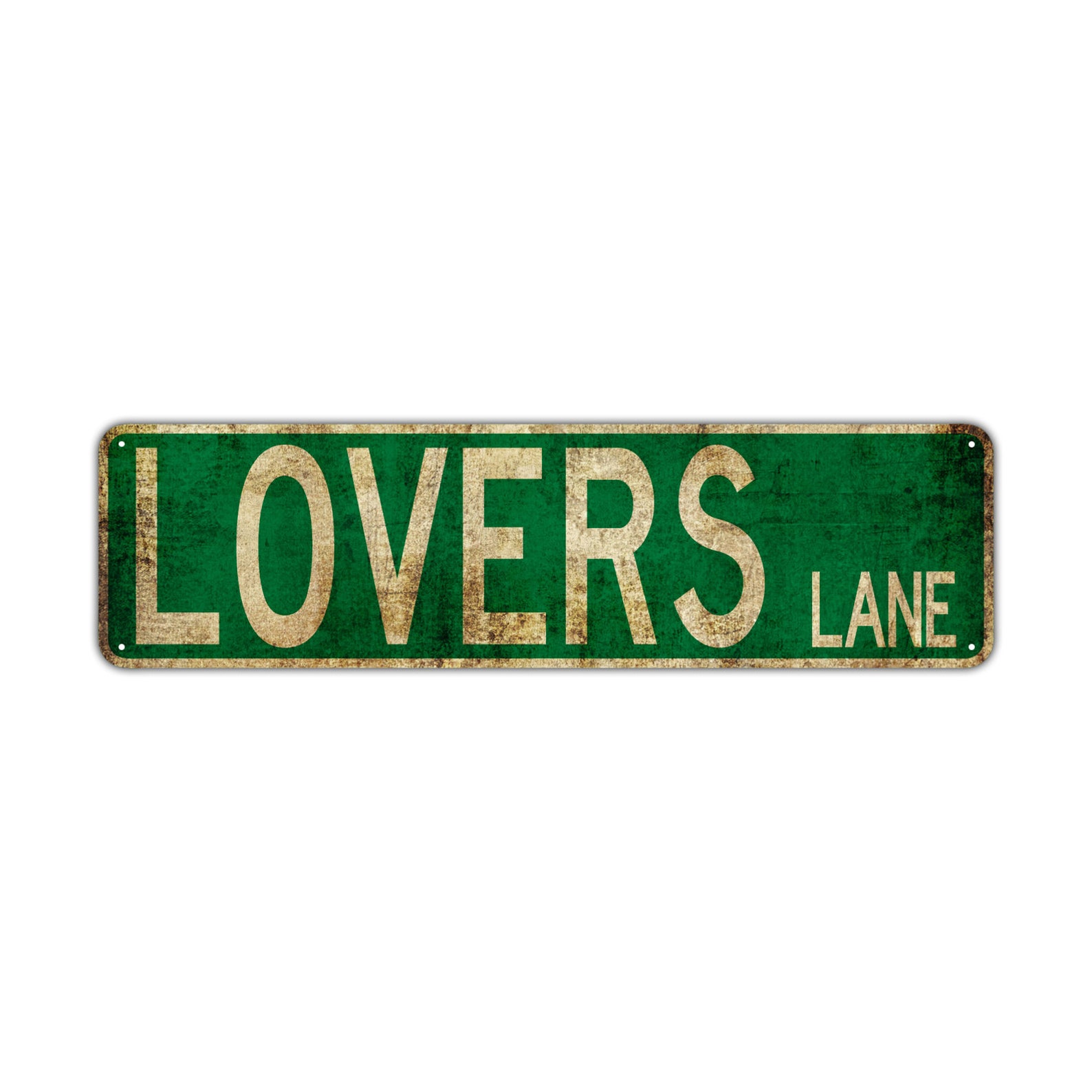 LOVERS LANE Street Sign Rustic Vintage Retro Metal Decor Wall Etsy