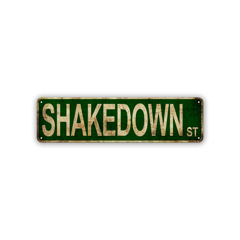 Shakedown Street Sign Rustic Vintage Retro Metal Decor Wall Etsy